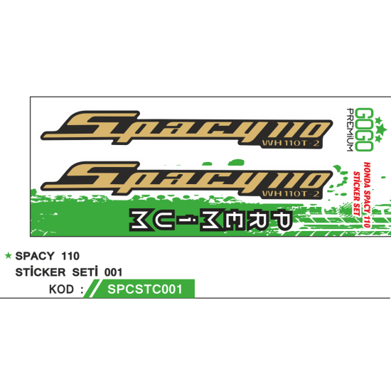 SPACY 110 STIKER SETİ