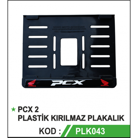 PCX PLASTİK KIRILMAZ PLAKALIK