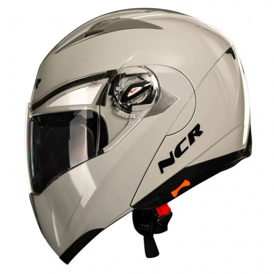 ÇENE AÇILIR VİZÖRLÜ ECE BELGELİ KASK COOL GRİ NCR-158