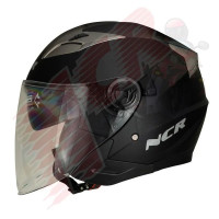 KASK ÇENESİZ MAT SİYAH VİZÖRLÜ 708 ECE BELGELİ NCR 