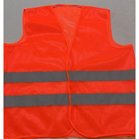 REFLEKTÖRLÜ POLYESTER YELEK İNCE KUMAŞ CIRT CIRT LI[ SARI VE TURUNCU RENK ]