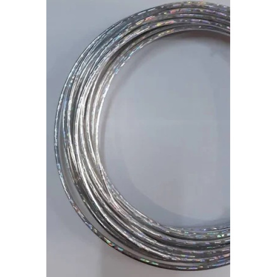 METRELİK DIŞ KABLO 5 MM GÜMÜŞ KRİSTAL (25 METRE)