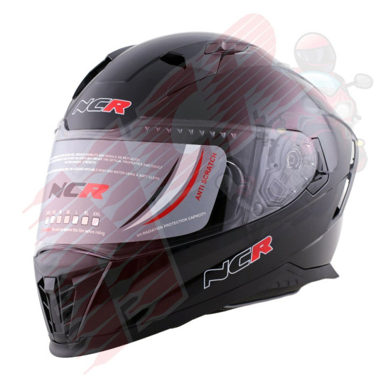 KASK KAPALI VİSÖRLÜ M69 ECE BLG PARLAK SİYAH