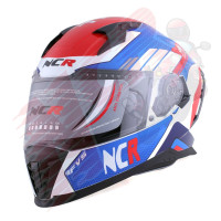 KASK KAPALI VİSÖRLÜ M69 ECE BLG KIRMIZI MAVİ GRAFİK