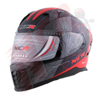 KASK KAPALI VİSÖRLÜ M69 ECE BLG KIRMIZI GRAFİK