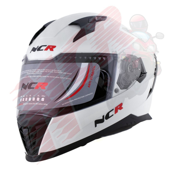 KASK KAPALI VİSÖRLÜ M69 ECE BLG PARLAK BEYAZ