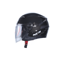 KASK ÇENESİZ VİZÖRLÜ 708 ECE BELGELİ - CARBON GÖRÜNÜM