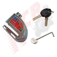 DİSK KİLİT-DÜZ ANAHTARLI-ALARMLI [KROM]