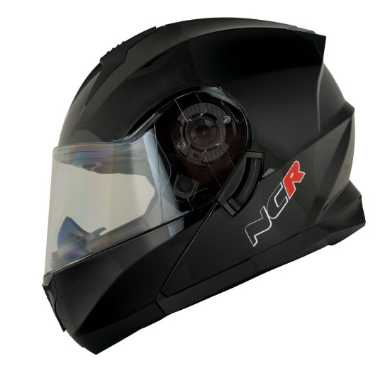 KASK ÇENE AÇILIR VİSORLÜ 162  ECE BELGELİ- PARLAK SİYAH