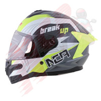 KASK KAPALI M70 ECE SERTİFİKALI- SARI GRAFİK