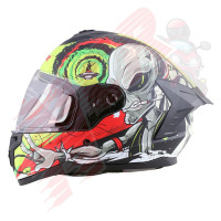 KASK KAPALI M70 ECE SERTİFİKALI-UZAYLI SARI KIRMIZI