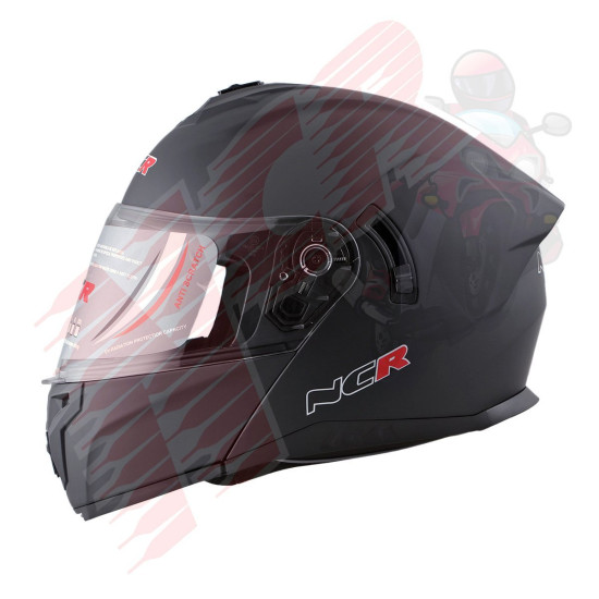 KASK ÇENE AÇILIR VİZÖRLÜ 166 ECE BELGELİ-MAT SİYAH