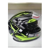 FUL FACE VİZÖRLÜ ECE BELGELİ KASK SARI SİYAH (NEON YELLOW) GRAFİK M66 NCR