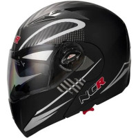 ÇENE AÇILIR VİZÖRLÜ ECE BELGELİ KASK SİYAH GRİ NCR-158