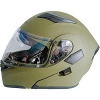 JK-21 ÜST GRUP ÇENE AÇILIR VİZÖRLÜ MAT YEŞİL KASK  902 M BEDEN