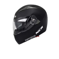 ÇENE AÇILIR VİZÖRLÜ ECE BELGELİ KASK MAT SİYAH NCR-158