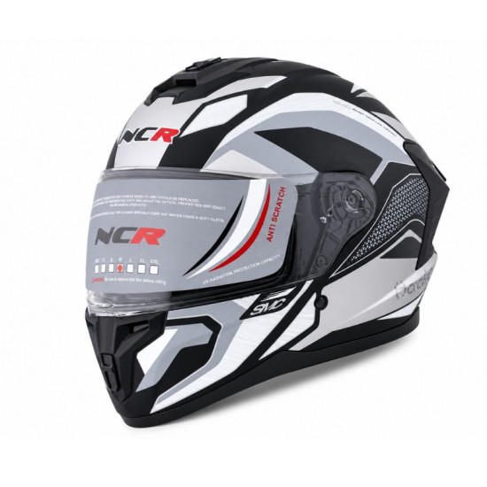 KASK KAPALI M70 ECE SERTİFİKALI - HACKER GRİ GRAFİK NCR