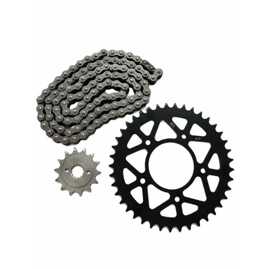 ZİNCİR DİŞLİ SETİ ÖN+ARKA DİŞLİ NK 250/ SR 250 14T/41T 520HO-106L NCR