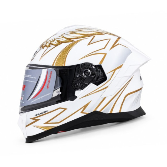KASK KAPALI M73 ECE SERTİFİKALI- SARI WING GRAFİK  NCR