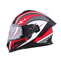 KASK KAPALI M73 ECE SERTİFİKALI- KNIGHT KIRMIZI GRAFİK NCR
