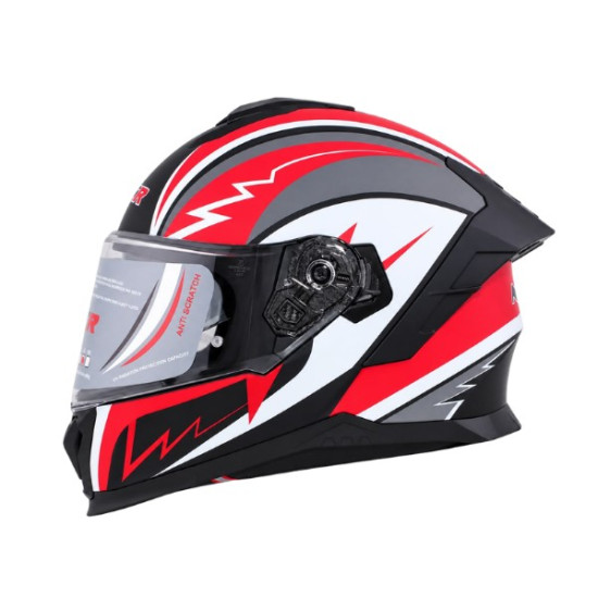 KASK KAPALI M73 ECE SERTİFİKALI- KNIGHT KIRMIZI GRAFİK NCR