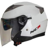KASK ÇENESİZ PARLAK BEYAZ VİZÖRLÜ 708 ECE BELGELİ NCR 
