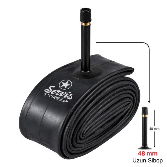 20"X1.75/2.125 İÇ LASTİK A/V 48 MM(UZUN SİBOP) BUTYL SERVİS
