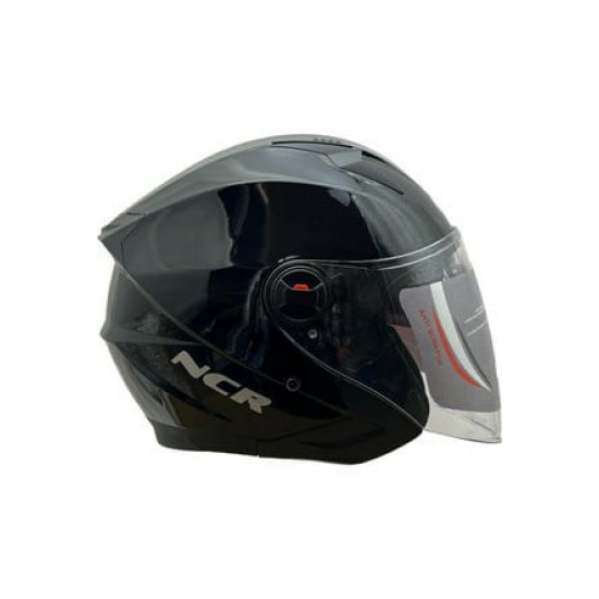 KASK ÇENESİZ PARLAK SİYAH VİZÖRLÜ 705 ECE BELGELİ NCR  