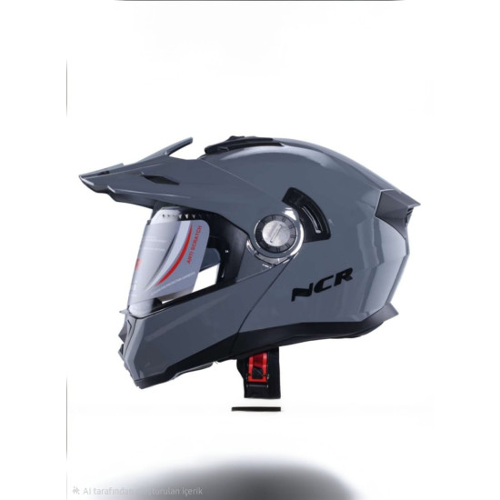 KASK ÇENE AÇILIR VİZÖRLÜ 165 ECE BELGELİ - NARDO GRİ NCR