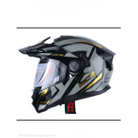 KASK ÇENE AÇILIR VİZÖRLÜ 165 ECE BELGELİ - SARI GRİ GRAFİK NCR