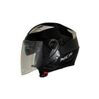 KASK ÇENESİZ PARLAK SİYAH VİZÖRLÜ 708 ECE BELGELİ NCR 