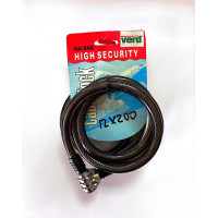 12X200 ŞİFRELİ HALAT KİLİT MAVİ KIRMIZI SİYAH [FM]